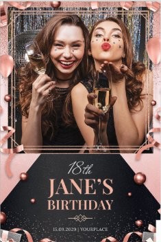 Template anniversaire portrait